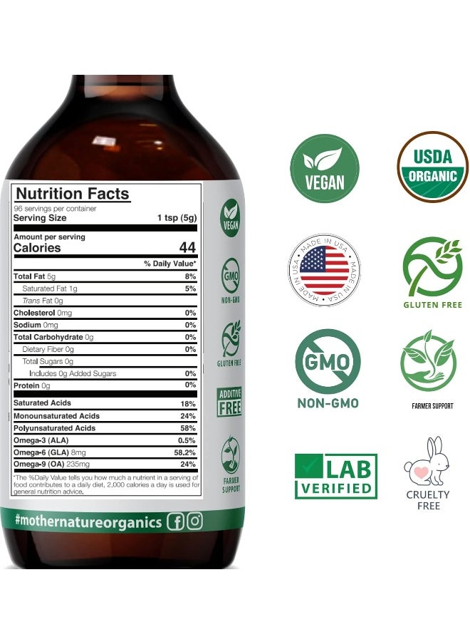 Black Seed Oil - Premium Organic Cold-Pressed Cumin Nigella Sativa (16 Oz) - For Immunity Support, Joints, Digestion, Hair & Skin - Extra Virgin, Gluten-Free, Non-Gmo & Vegan With Omega 3,6, & 9