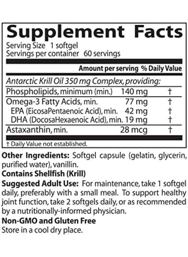 Real Krill, 350Mg 60-Count