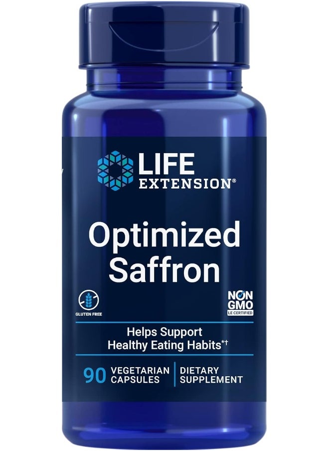 Optimized Saffron Extract With Satiereal, 90 Veg Caps - 88.25 Mg
