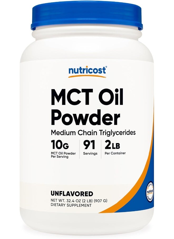 Mct Oil Powder - Great For Keto, Ketosis And Ketogenic Diets - Zero Net Carbs - Made In The Usa, Non-Gmo + Gluten Free 2Lbs