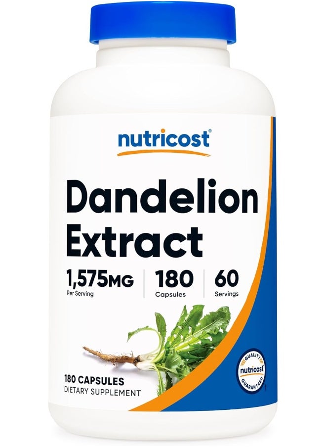 Dandelion Root 525Mg, 240 Capsules - 1575Mg Serving, Non-Gmo, Gluten Free