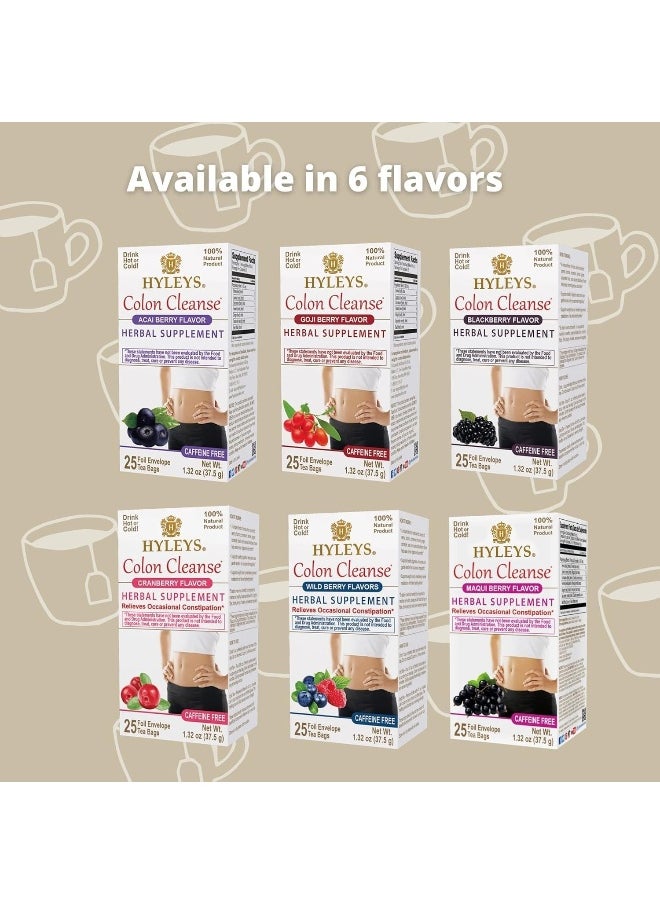 Colon Cleanse Tea Blackberry Flavor - 50 Tea Bags (1 Pack)