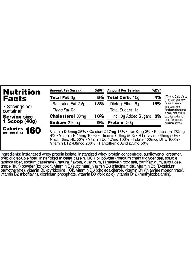 TransformHQ Meal Replacement Shake Powder 7 Servings (Blueberry Cheesecake) - Gluten Free, Non-GMO