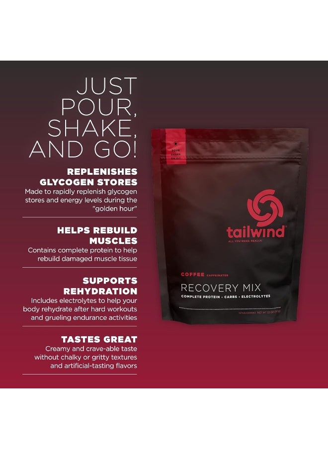 Recovery Mix, Complete Protein, Carbohydrates, And Electrolytes Powder Drink Mix For Post-Workout, Free Of Gluten, Soy, And Dairy, Vegan, 15 Servings, Coffee