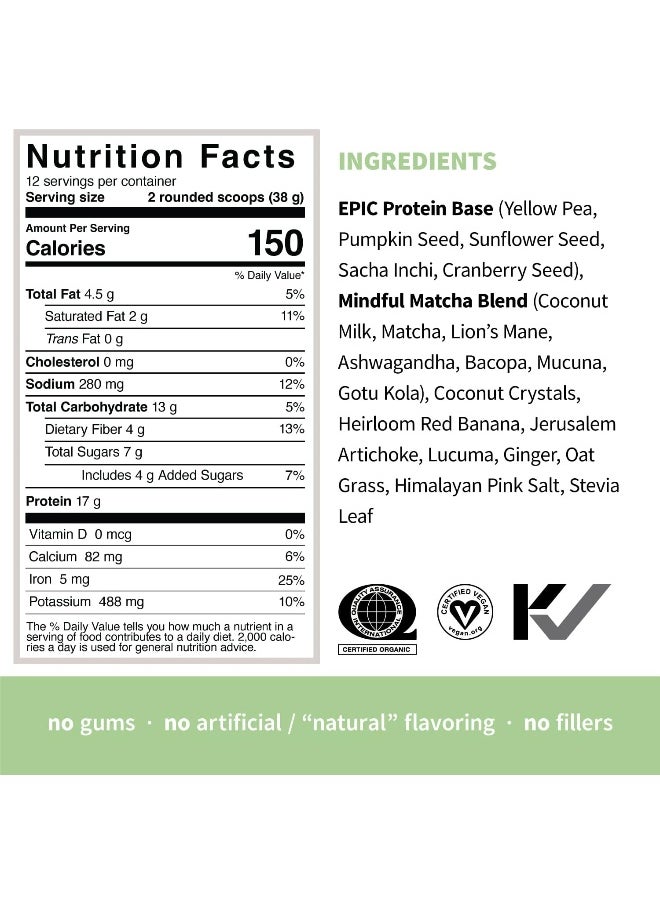 Organic Plant Protein Matcha Nootropics
