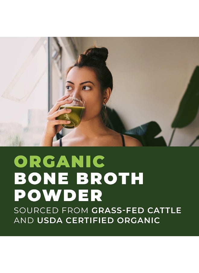 Organic Grass Fed Beef Bone Broth Protein Powder - 470Ml, 20 Servings. Unflavoured, Pure. Keto Friendly Protein Powder. Paleo, Usda Certified Organic