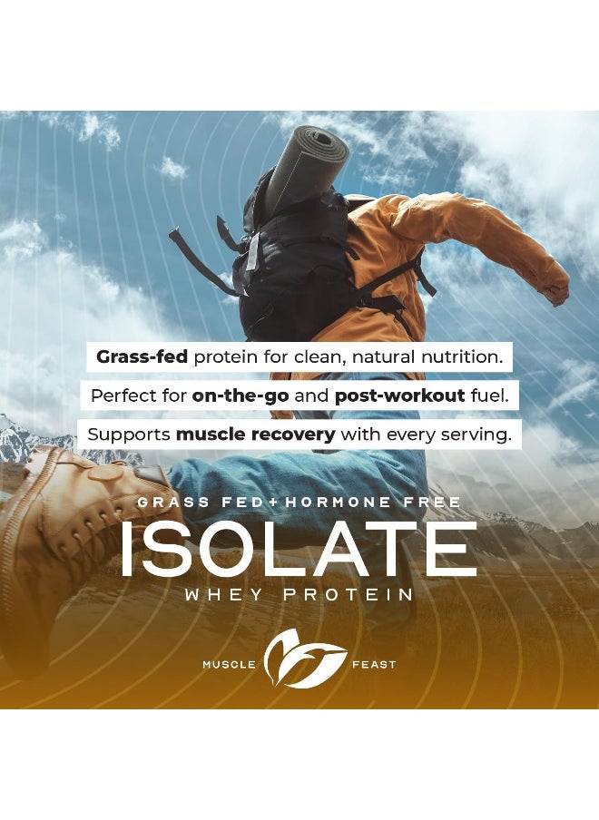 Grass Fed Whey Protein Isolate, All Natural, Hormone Free, Fast Absorbing, 100% Pure Isolate, 20.5G Protein, 88 Calories (Vanilla, 5Lb)