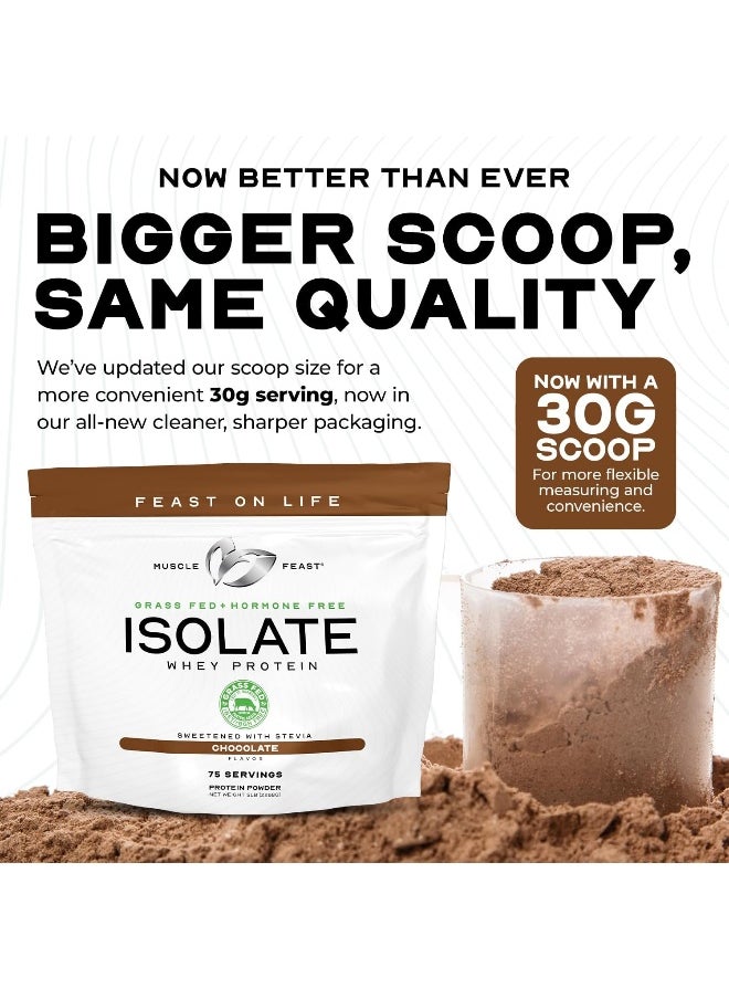 Grass Fed Whey Protein Isolate, All Natural, Hormone Free, Fast Absorbing, 100% Pure Isolate, 20.5G Protein, 88 Calories (Vanilla, 5Lb)