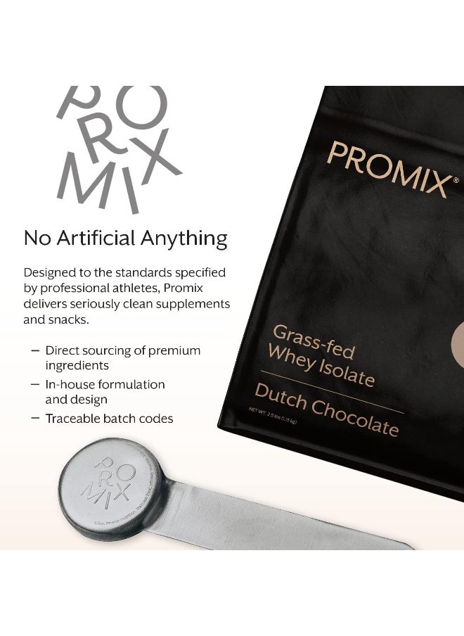 Whey Protein Isolate Powder, Chocolate - 2.5Lb - Grass-Fed & 100% All Natural