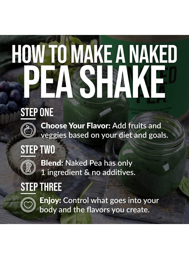 Naked Pea 0.5Kg Pea Protein Isolate From North American Farms - Plant Based, Vegetarian & Vegan Protein. Easy To Digest - Speeds Muscle Recovery - Non-Gmo- Lactose, Soy And Gluten Free - 15 Servings