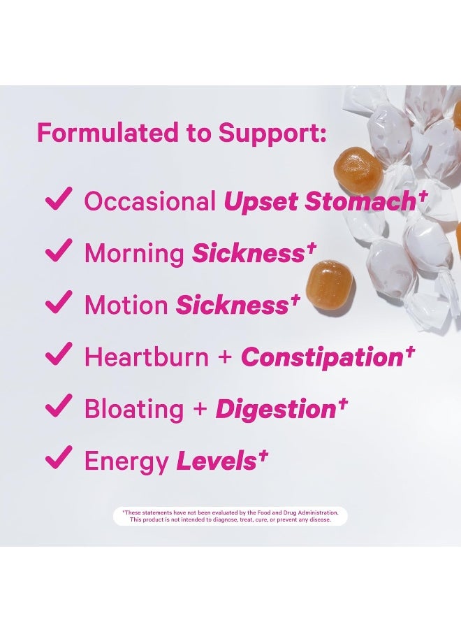 Morning Sickness Organic Hard Candy - Ginger Raspberry