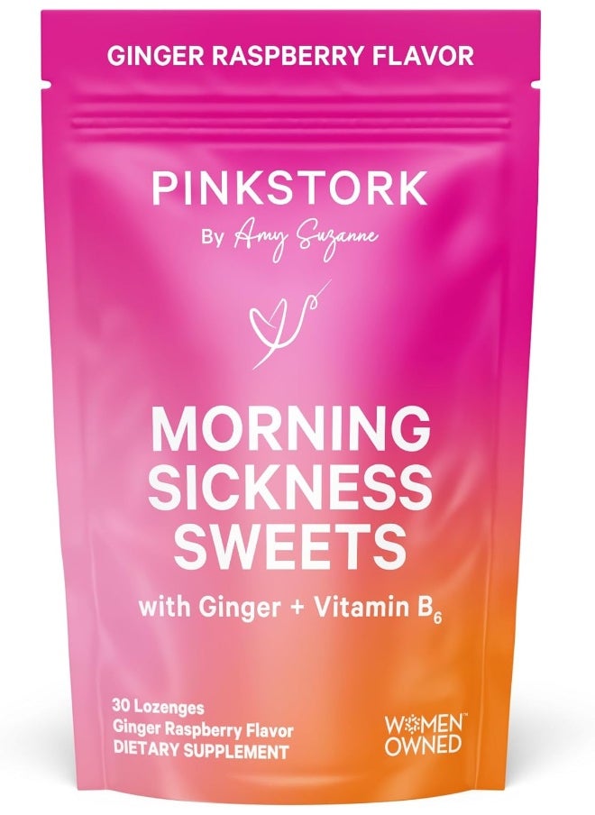 Morning Sickness Organic Hard Candy - Ginger Raspberry