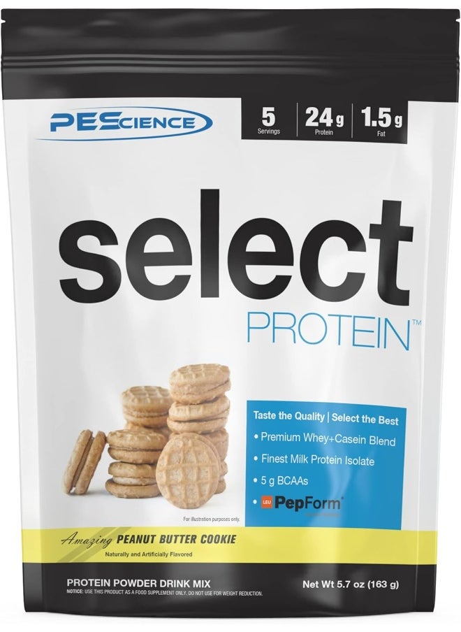 Select Low Carb Protein Powder, Peanut Butter Cookie, 5 Serving, Keto Friendly And Gluten Free