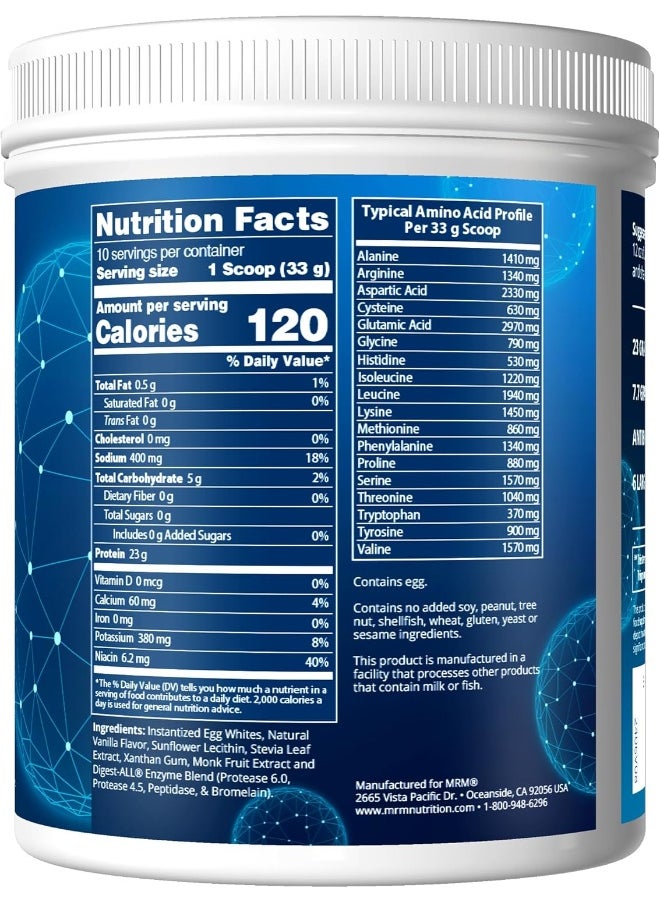 - Natural Paleo Egg White Protein Powder French Vanilla 12 Oz.