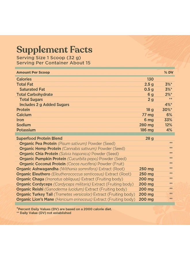 Organic Plant-Based Protein Powder Unflavored