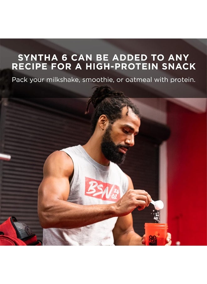 BSN Syntha-6 Ultra Premium Protein Matrix, Whey Protein Powder, Micellar Casein, Milk Protein Isolate Powder - Vanilla Ice Cream, 5 lbs, 48 Servings (2.27 KG)