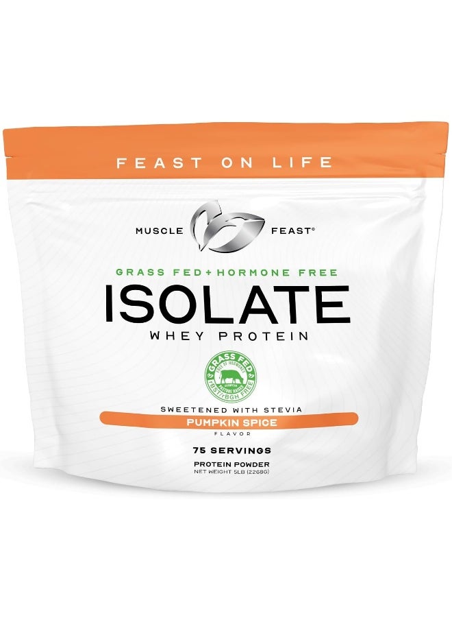 Grass-Fed Whey Protein Isolate, Pumpkin Spice, 5Lb