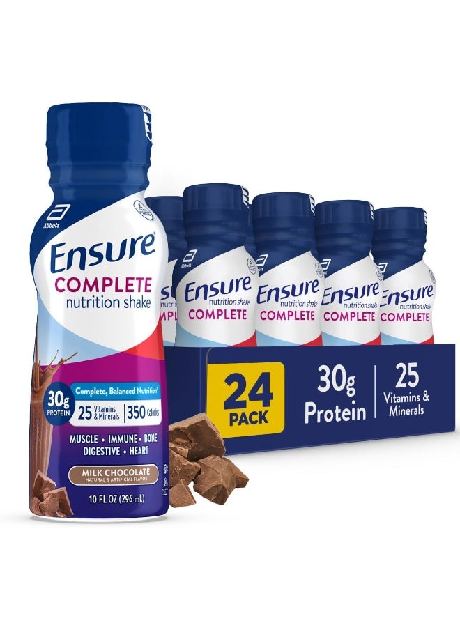 Complete Nutrition Shake, 30G Of Protein, Meal Replacement Shake, With Nutrients For Immune Health, Chocolate, 10 Fl Oz, 24 Count