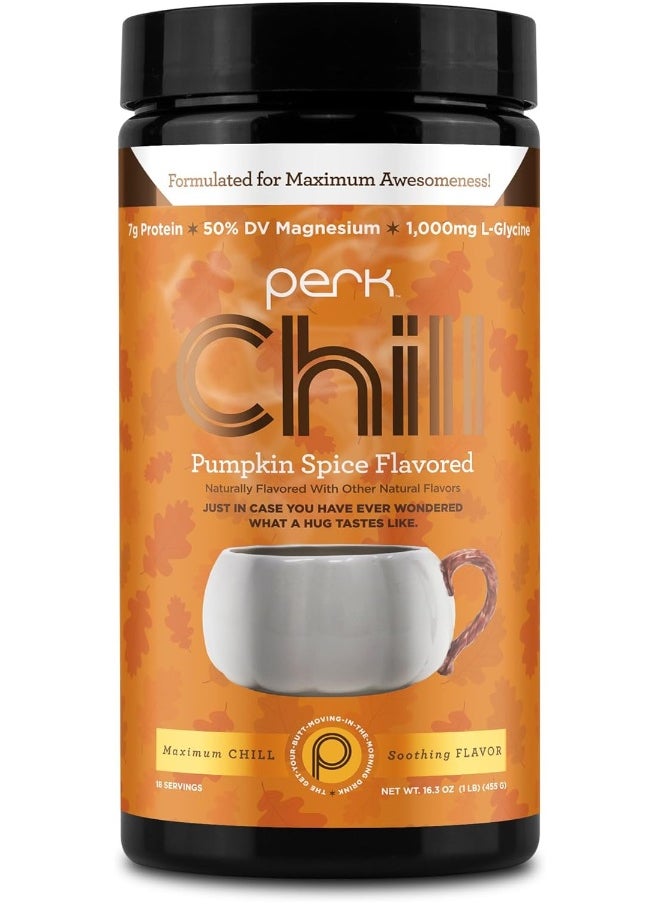 Perk Chill Pumpkin Spice Flavored Drink Mix (18 Servings) - Soothing Flavor