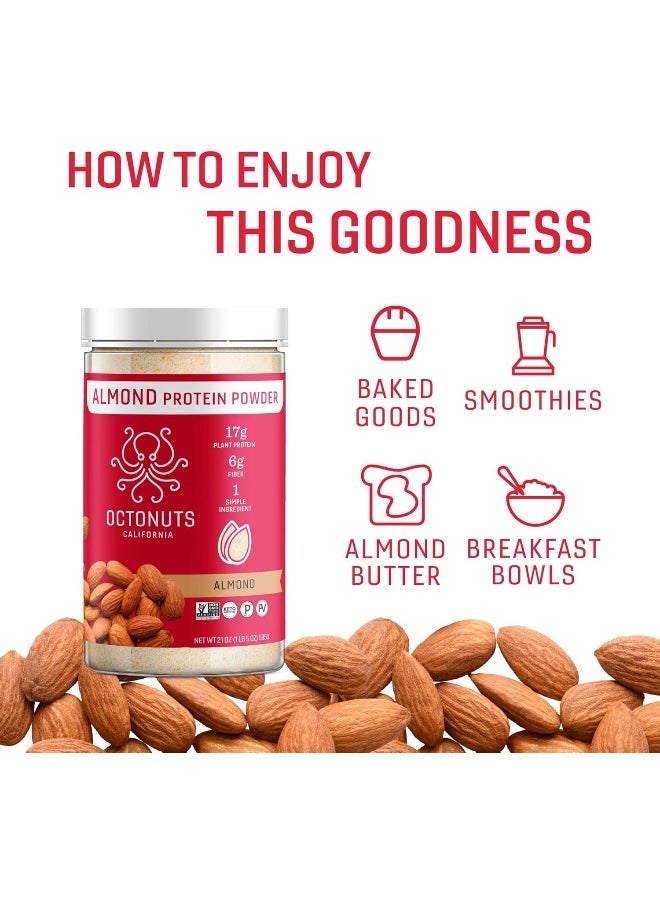 Almond Protein Powder, 21 Ounce, Made With California Almonds, 17G Plant Based Protein, Keto, Paleo Friendly, Vegan, Gluten Free, 17 Servings