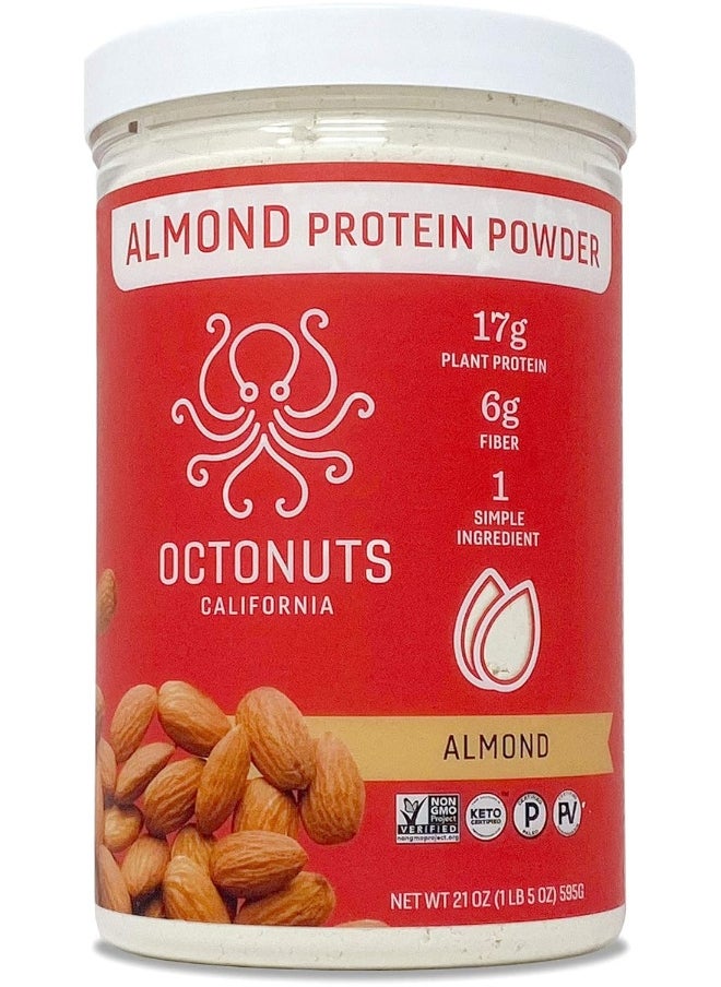 Almond Protein Powder, 21 Ounce, Made With California Almonds, 17G Plant Based Protein, Keto, Paleo Friendly, Vegan, Gluten Free, 17 Servings