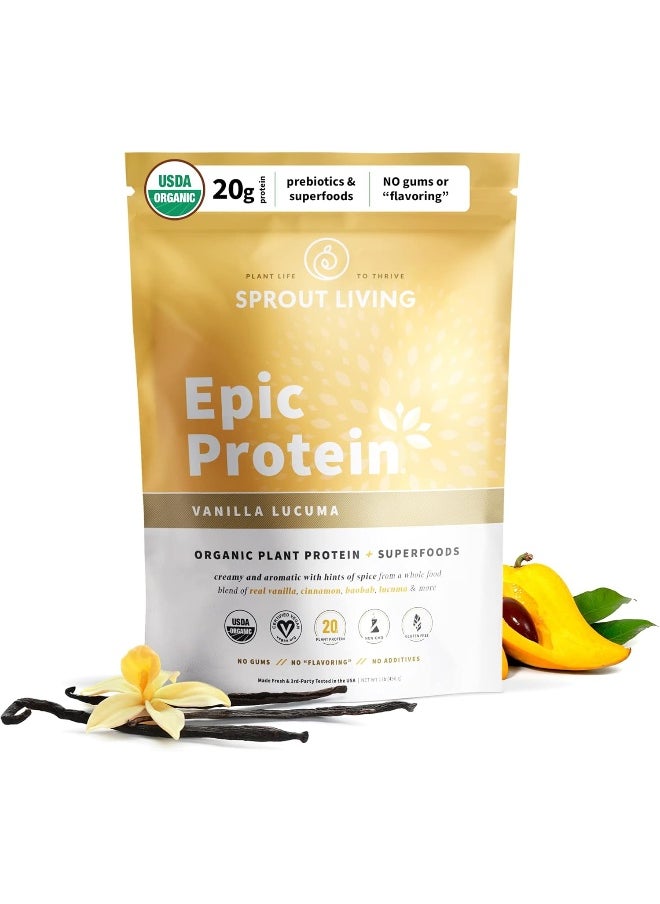 Epic Protein, Plant Based Protein & Superfoods Powder, Vanilla Lucuma Powder
