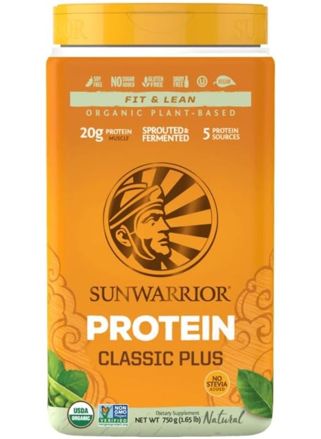 - Classic Plus, Vegan Protein Powder With Peas & Brown Rice, Raw Organic Plant Based Protein
