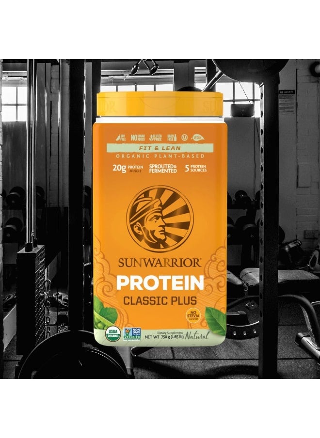 - Classic Plus, Vegan Protein Powder With Peas & Brown Rice, Raw Organic Plant Based Protein