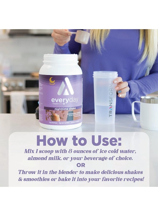 TransformHQ Nighttime Shake, Sleep + Protein Blend, Pineapple Upside Down Cake Flavor