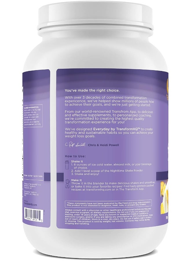 TransformHQ Nighttime Shake, Sleep + Protein Blend, Pineapple Upside Down Cake Flavor