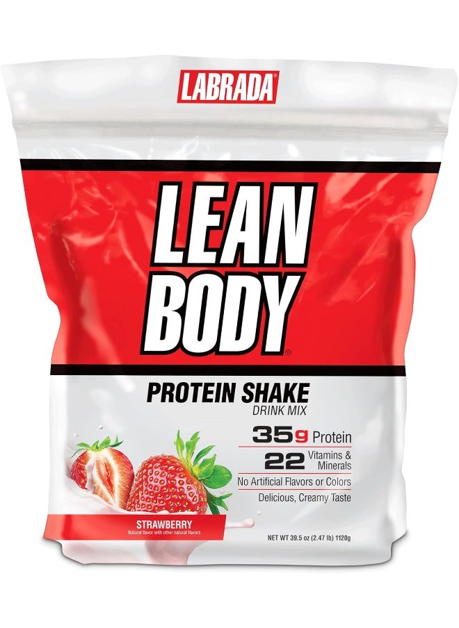 Nutrition Lean Body Hi- Protein Meal Replacement Shake (Strawberry, 2.47Ib-1120G)
