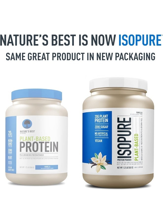 Vanilla Vegan Protein Powder, With Monk Fruit Sweetener & Amino Acids, Post Workout Recovery, Sugar Free, Plant Based, Organic Pea Protein, Dairy Free, 22 Servings (Packaging May Vary)