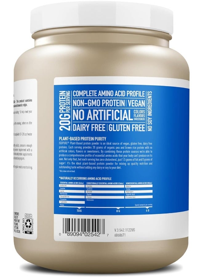 Vanilla Vegan Protein Powder, With Monk Fruit Sweetener & Amino Acids, Post Workout Recovery, Sugar Free, Plant Based, Organic Pea Protein, Dairy Free, 22 Servings (Packaging May Vary)