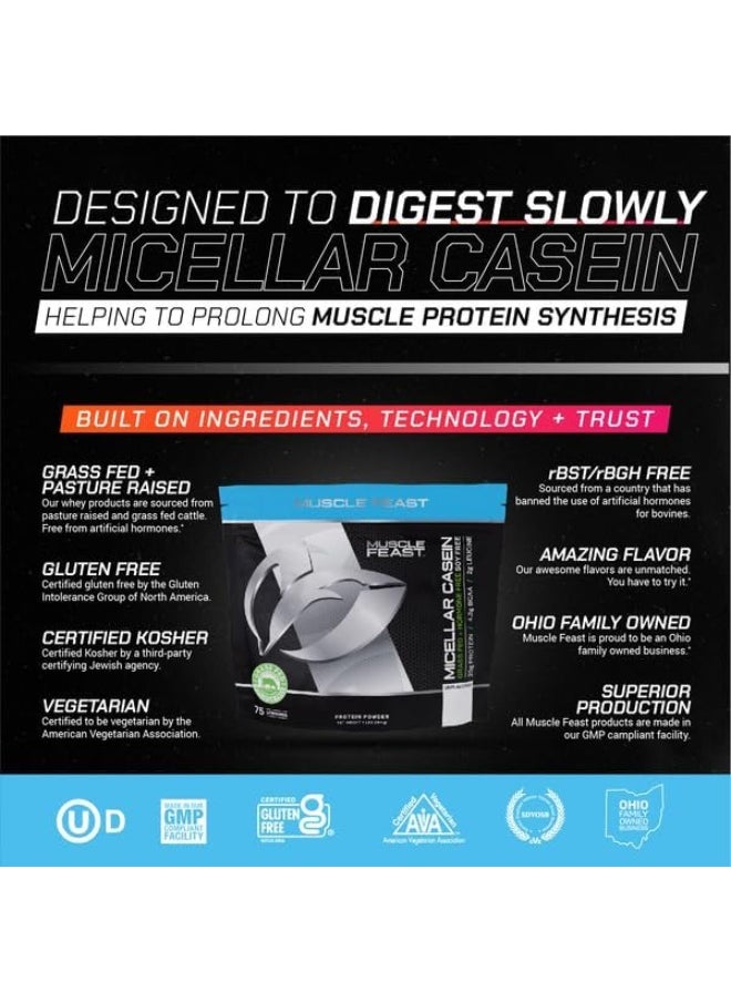 Micellar Casein Protein, All Natural Pasture Raised Hormone Free Soy Free, Unflavored, 4Lb