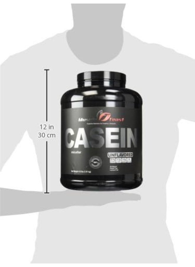 Micellar Casein Protein, All Natural Pasture Raised Hormone Free Soy Free, Unflavored, 4Lb