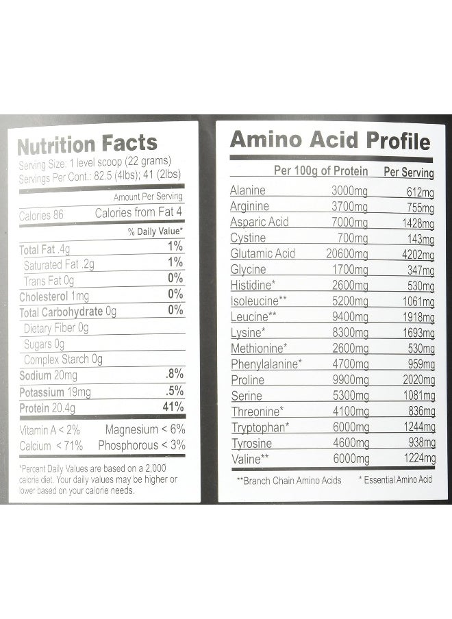 Micellar Casein Protein, All Natural Pasture Raised Hormone Free Soy Free, Unflavored, 4Lb