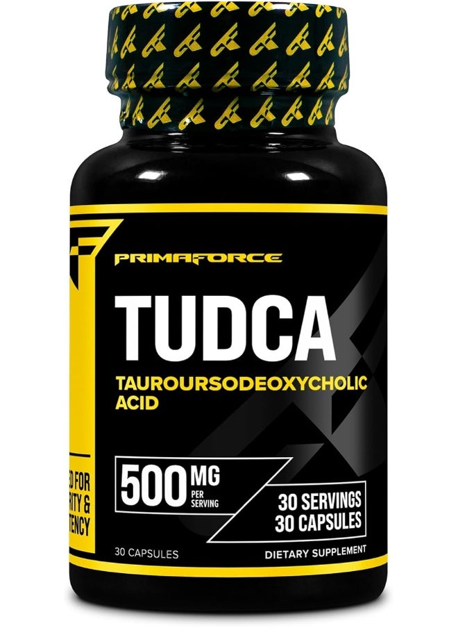 Tudca (Tauroursodeoxycholic Acid) 30 Servings, 500Mg Tudca Per Serving | Premium Quality Bile Salts - Gluten Free, Non-Gmo Supplement