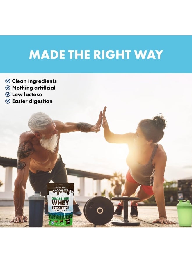 Grass Fed Chocolate Whey Protein Isolate Powder
