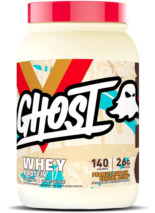 Whey Protein Powder, Peanut Butter Cereal Milk - 2Lb, 26G Of Protein - Whey Protein Blend - Post Workout Fitness & Nutrition Shakes, Smoothies, Baking & Cooking - Soy & Gluten-Free