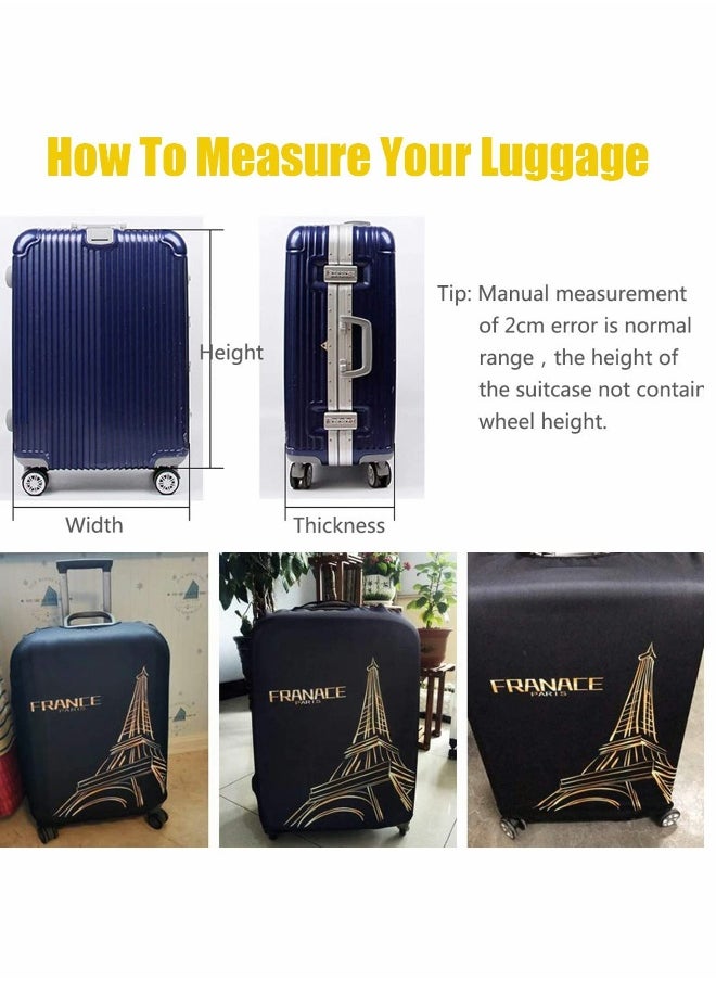 hickened Luggage Cover, Water proof Travel Gear Luggage Protective Cover, Washable Spandex Suitcase Cover for 25