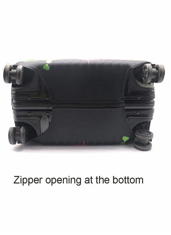 Luggage Cover Washable Suitcase Protector Anti-scratch Suitcase Cover Fits 22-24 Inch Luggage (M)