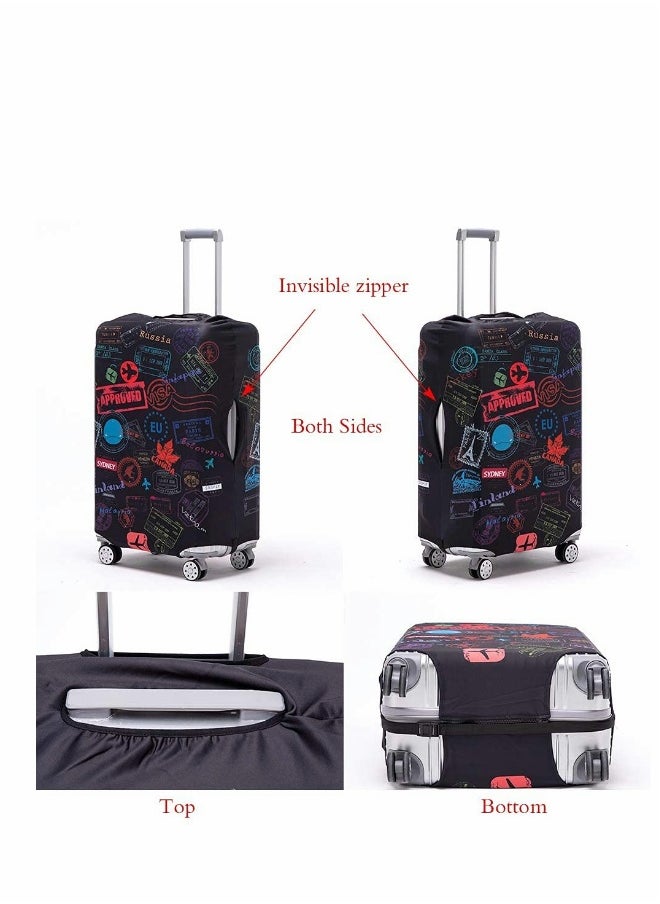 Luggage Cover Washable Suitcase Protector Anti-scratch Suitcase Cover Fits 22-24 Inch Luggage (M)