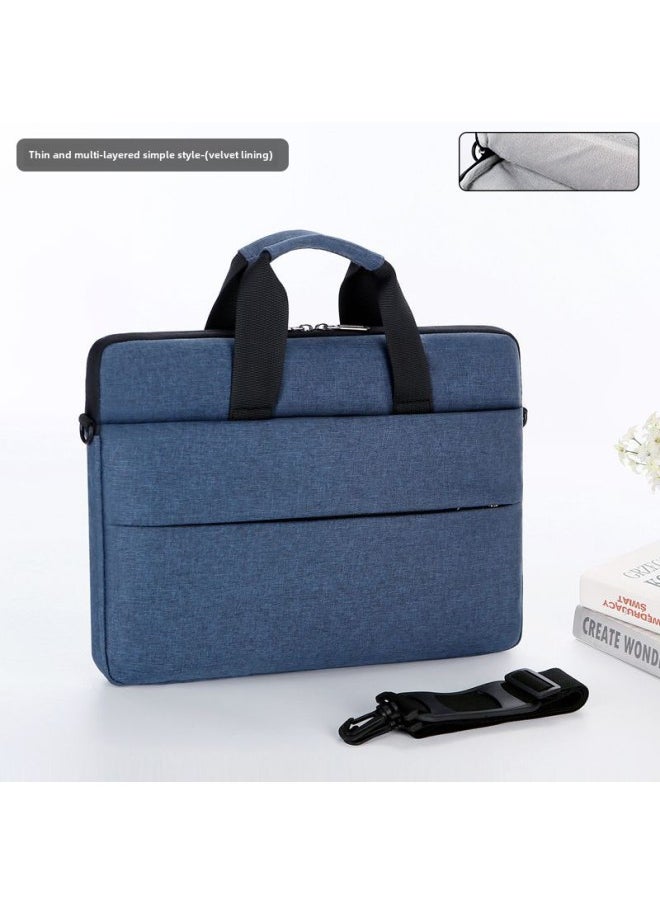Lang Li Laptop Bag 13.3 Inch Notebook Bag 14 Female 15.6 Male 17.3 Inch Liner Bag-Color:Thin Blue-Dimensions:13 Inch