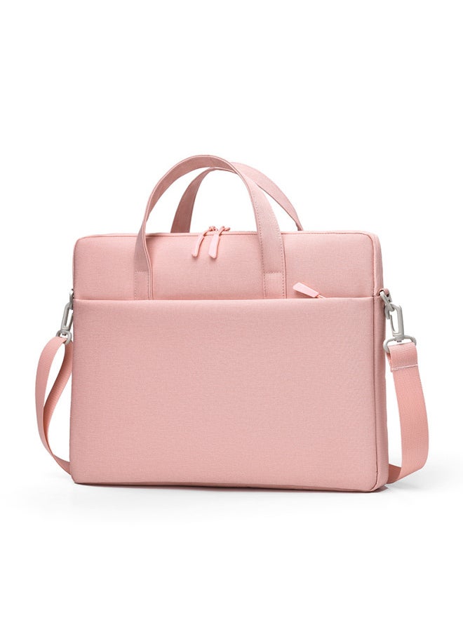 Logo Computer Bag 15.6 Inch Airbag Portable Notebook Solid Color Business Commuter Shoulder Messenger Bag Wholesale-Color:Pink Air Cushion Style-Size:15-16inch