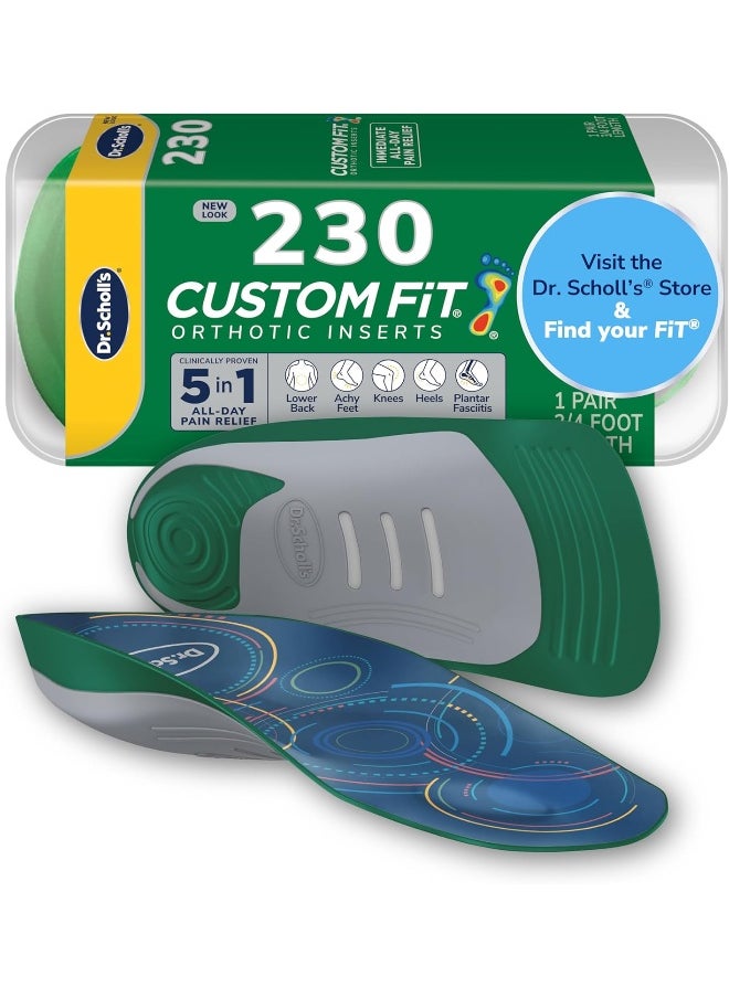 Dr. Scholl’S Custom Fit Orthotics 3/4 Length Inserts Cf 230