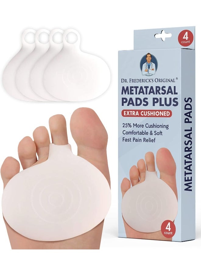 Metatarsal Pads Plus - 4Pcs - Forefoot Pain Relief - Ball Of Foot Pads - Foot Pain Relief Cushion - For Women & Men