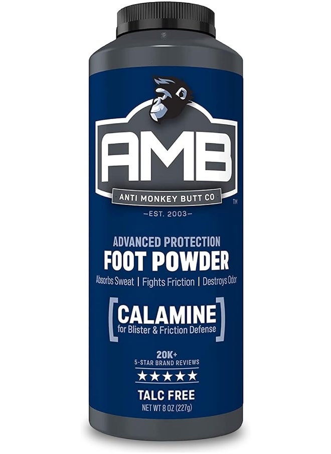 Foot Powder, Medicated Odor Eliminator And Soothing Itch Relief With Calamine, Antifungal Formula For Long Lasting Relief, 8 Oz
