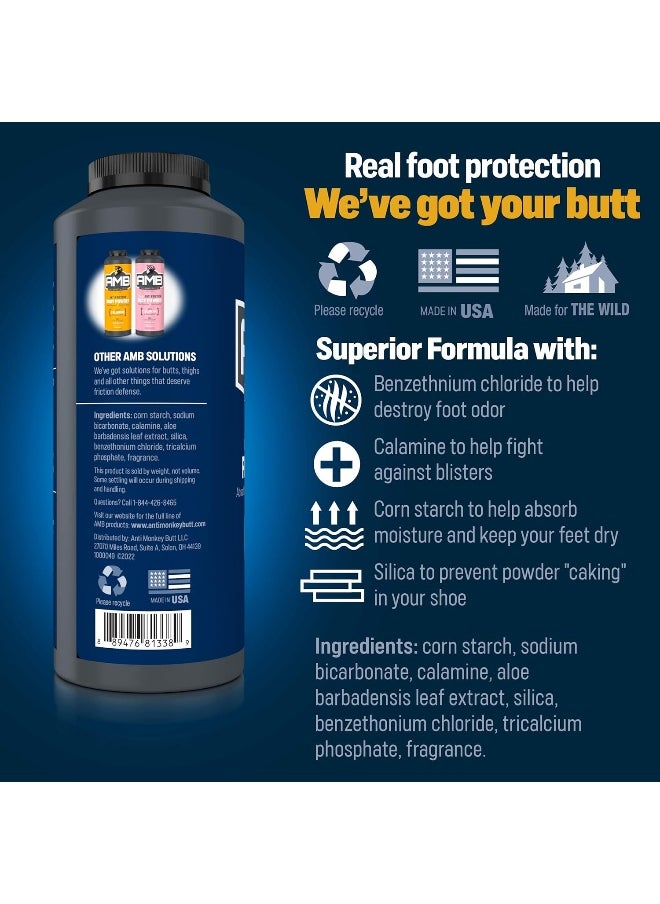 Foot Powder, Medicated Odor Eliminator And Soothing Itch Relief With Calamine, Antifungal Formula For Long Lasting Relief, 8 Oz