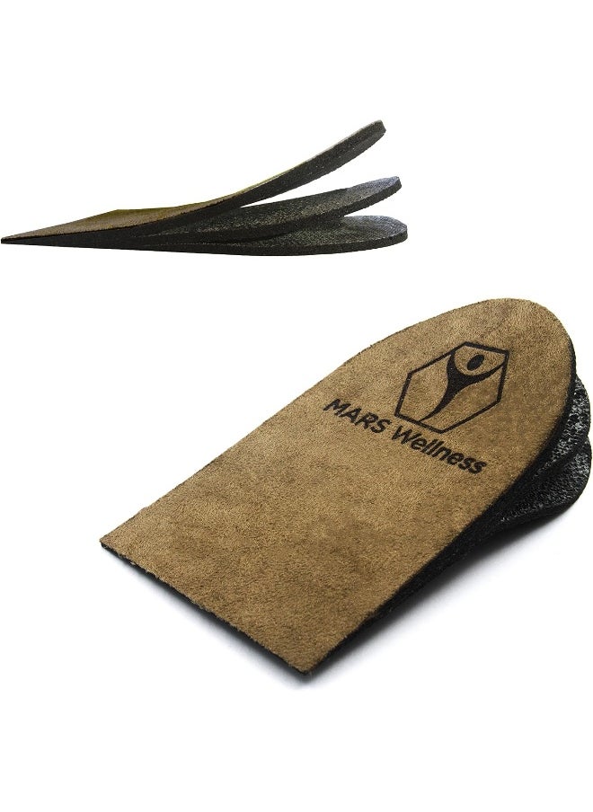 Adjustable Orthopedic Heel Lift For Heel Pain And Leg Length Discrepancies - Pack Of 2, Brown, Large (Pack Of 2)