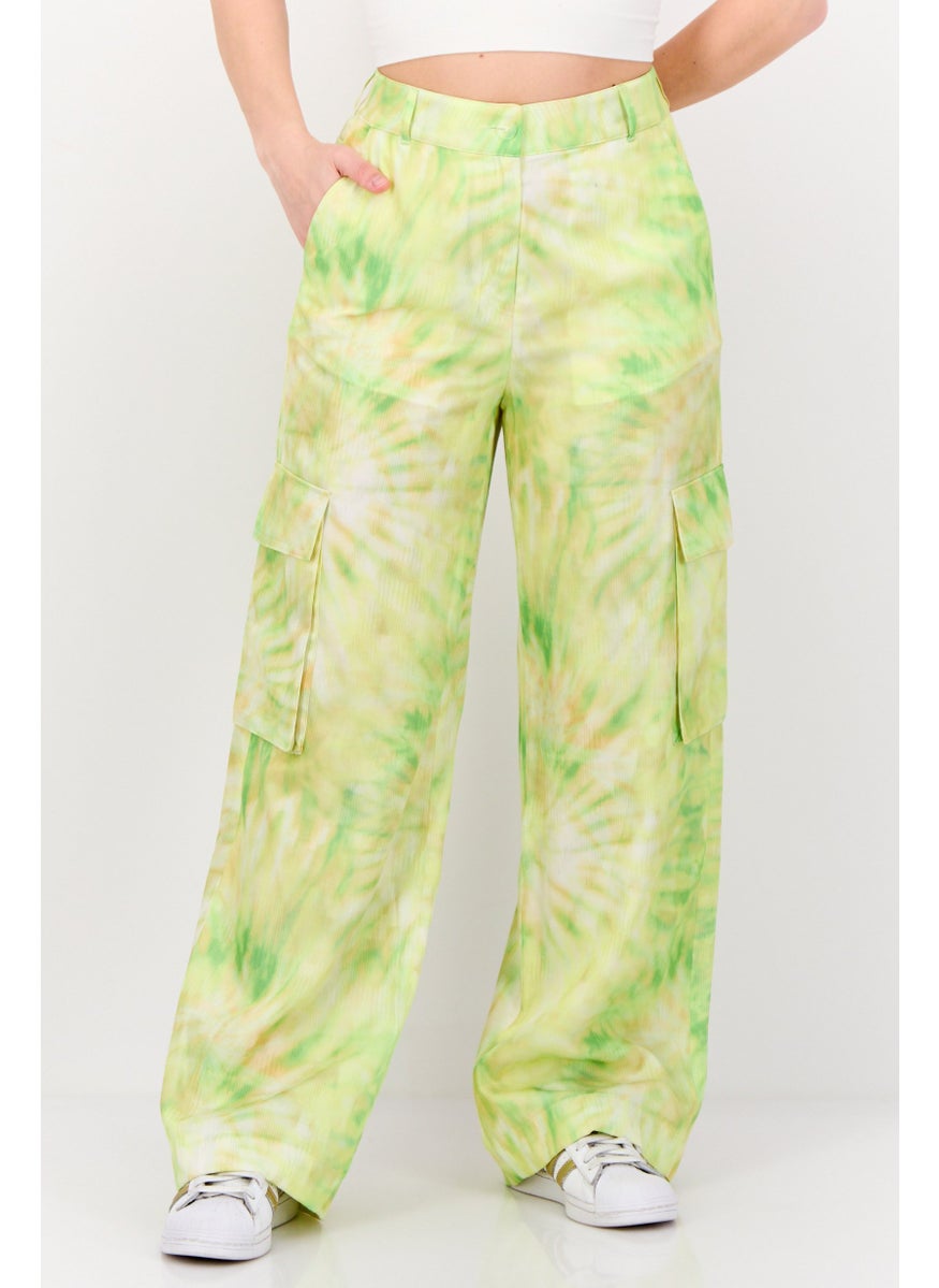 Women Regular Fit Tie Dye Cargo Pants, Multicolor